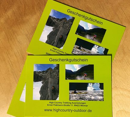Geschenkgutschein High Country Trekking Ausrüstungen